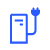 picto recharge electrique bleu